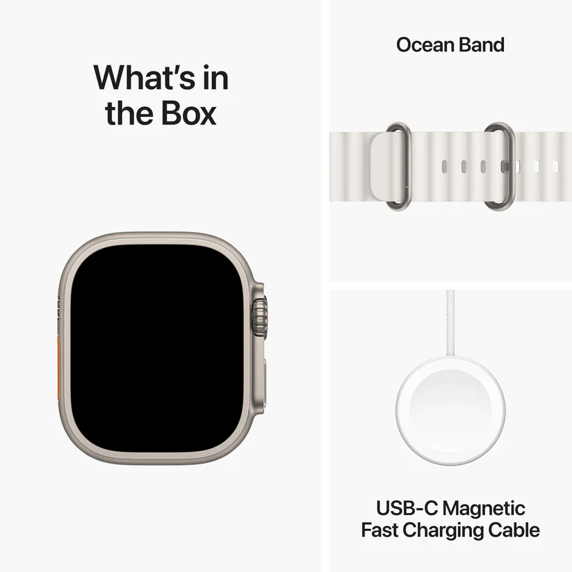 ساعت هوشمند اپل مدل الترا 1 سری 49 میلی متری بند اوشن | apple watch ultra1 ocean band titanium case 49mm
