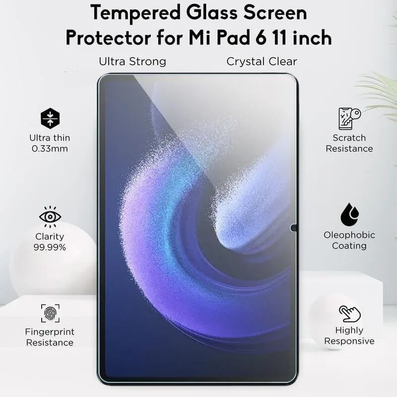 گلس شیشه ای شفاف محافظ صفحه نمایش تبلت ردمی پد 6 | Xiaomi Redmi Pad 6 Tempered Glass PRO+ Screen Protector